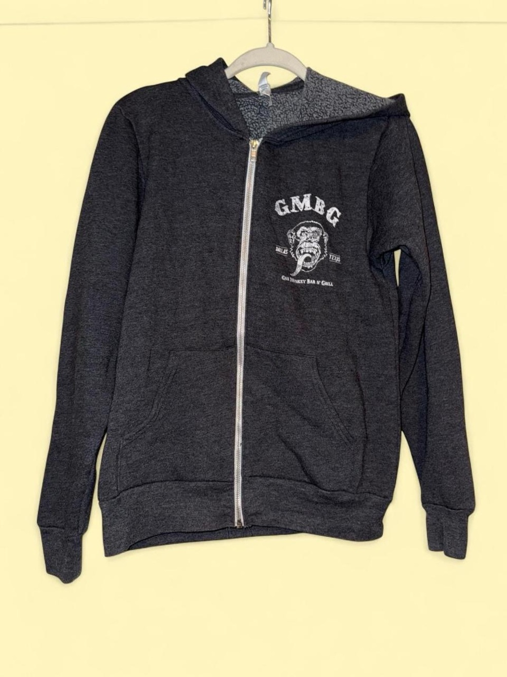Bella Canvas Dark Gray Full-Zip Hoodie with GMBC Logo